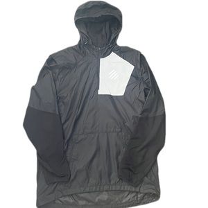 Men’s Hooded Black and Grey Light Jacket, XL